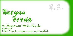 matyas herda business card